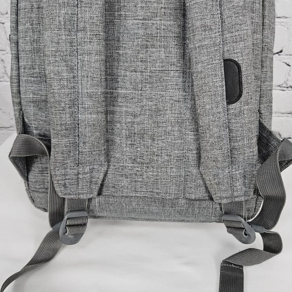 Herschel Grey Laptop Sleeve Multiple Pockets Organizer School Backpack Bag
